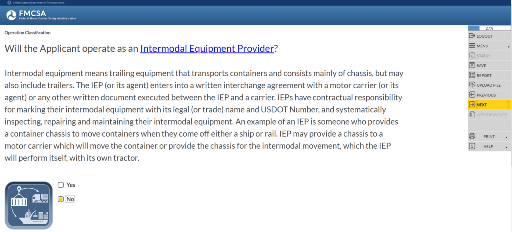 Intermodal Equipment Provider (IEP)